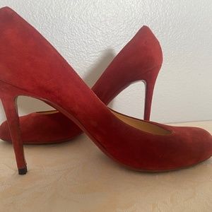 CHRISTIAN LOUBOUTIN SIMPLE PUMP 100MM RED SUEDE